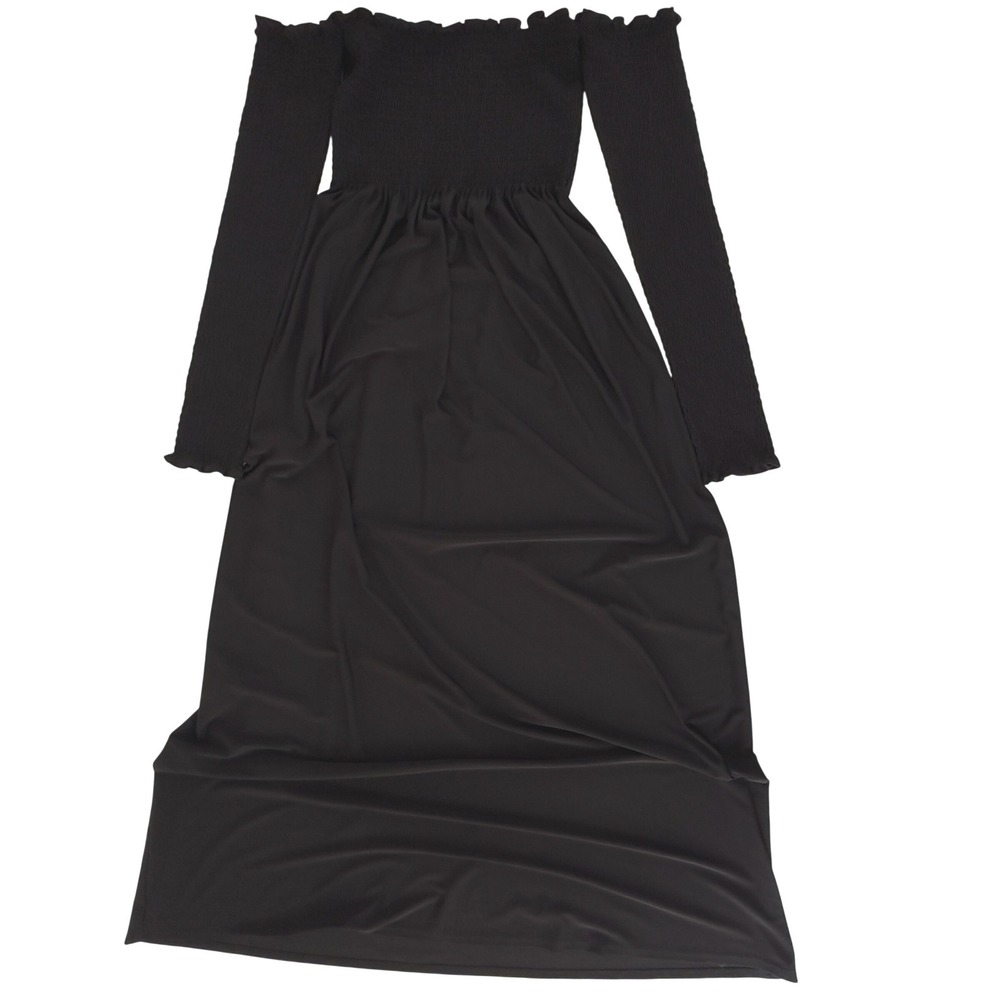 The Hill House Catalina The Nap Dress Black Smocked - Size M